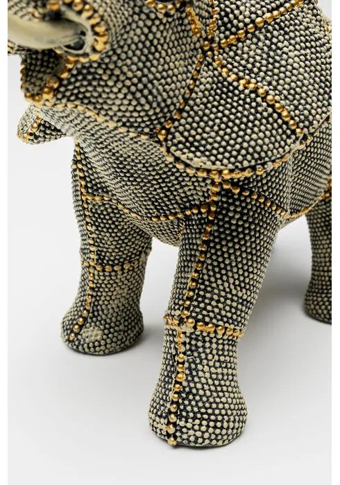 Διακοσμητικό Επιτραπέζιο Pearls Elephant 24x12x22.5εκ. - Μαύρο