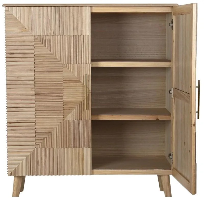 Σκευοθήκη DKD Home Decor Χρυσό Ανοιχτό καφέ Ξυλο παουλόβνια Ξύλο MDF 100 x 44 x 118 cm