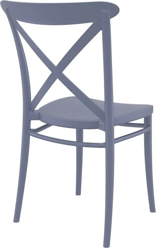 ΚΑΡΕΚΛΑ ΠΟΛ/ΝΙΟΥ ΚΡΟΣ DARK GREY 51Χ51Χ87εκ.
