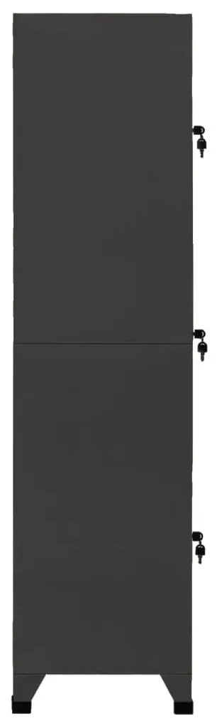 vidaXL Φοριαμός Ανθρακί 38 x 45 x 180 εκ. από Ατσάλι