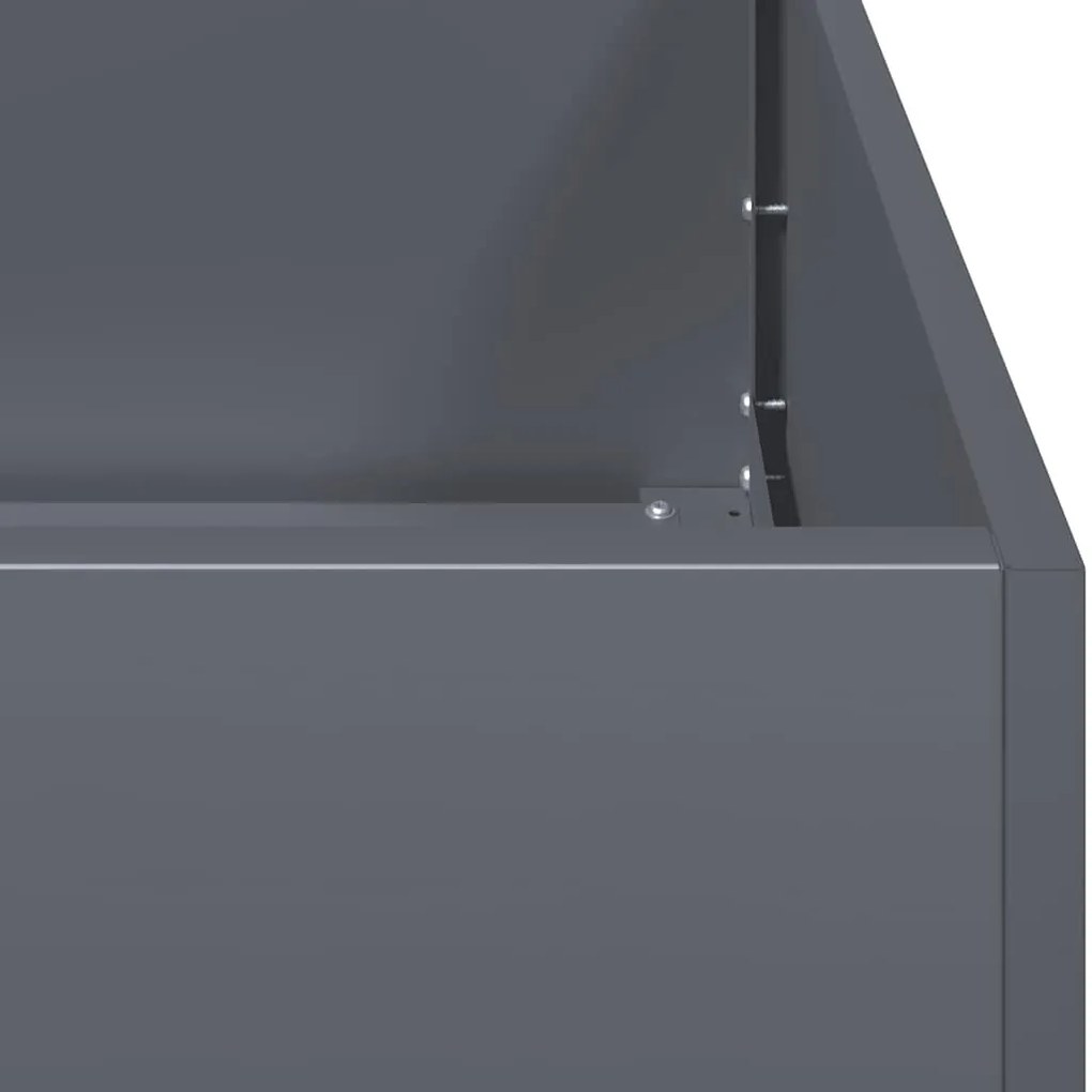 vidaXL Ζαρντινιέρα Ανθρακί 80x80x30 εκ. από Χάλυβα