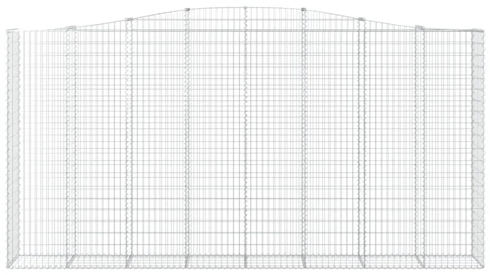 Συρματοκιβώτια Τοξωτά 10 τεμ. 400x50x200/220 εκ. Γαλβαν. Ατσάλι - Ασήμι