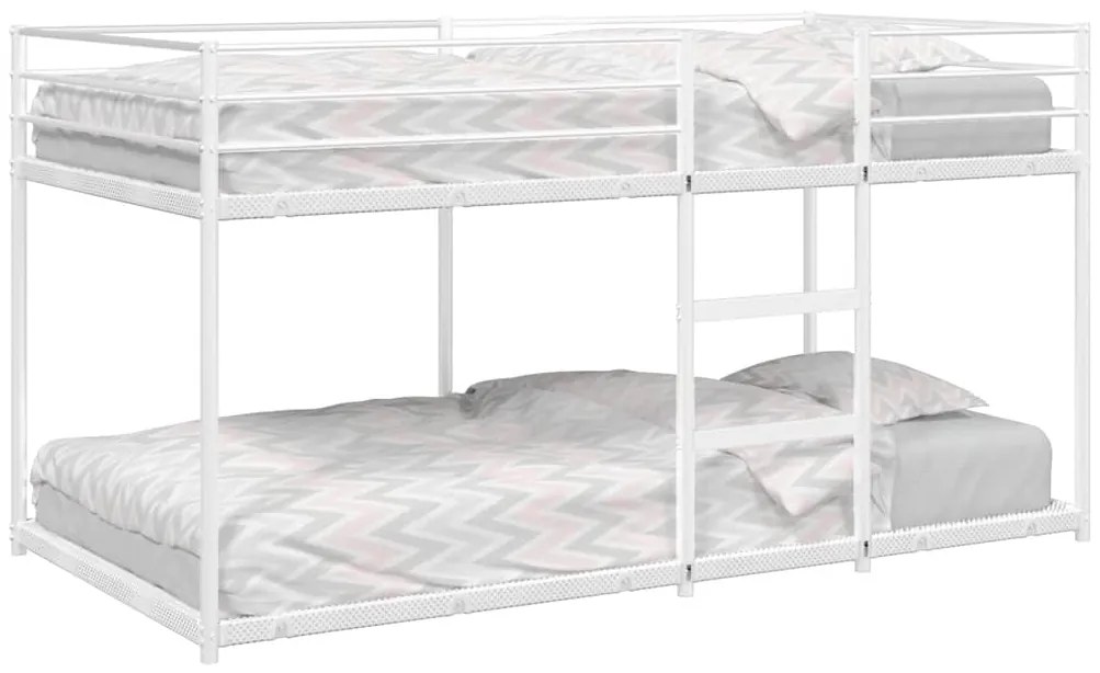 vidaXL Κουκέτα χωρίς στρώμα Λευκό 100x200 cm Ατσάλι
