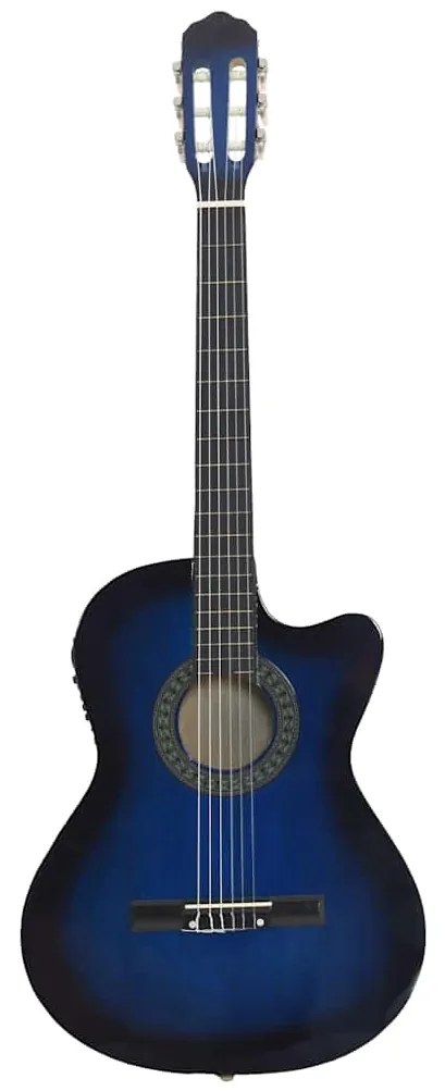 vidaXL Κιθάρα Western Classical Cutaway Μπλε με Ισοσταθμιτή 6 Χορδές