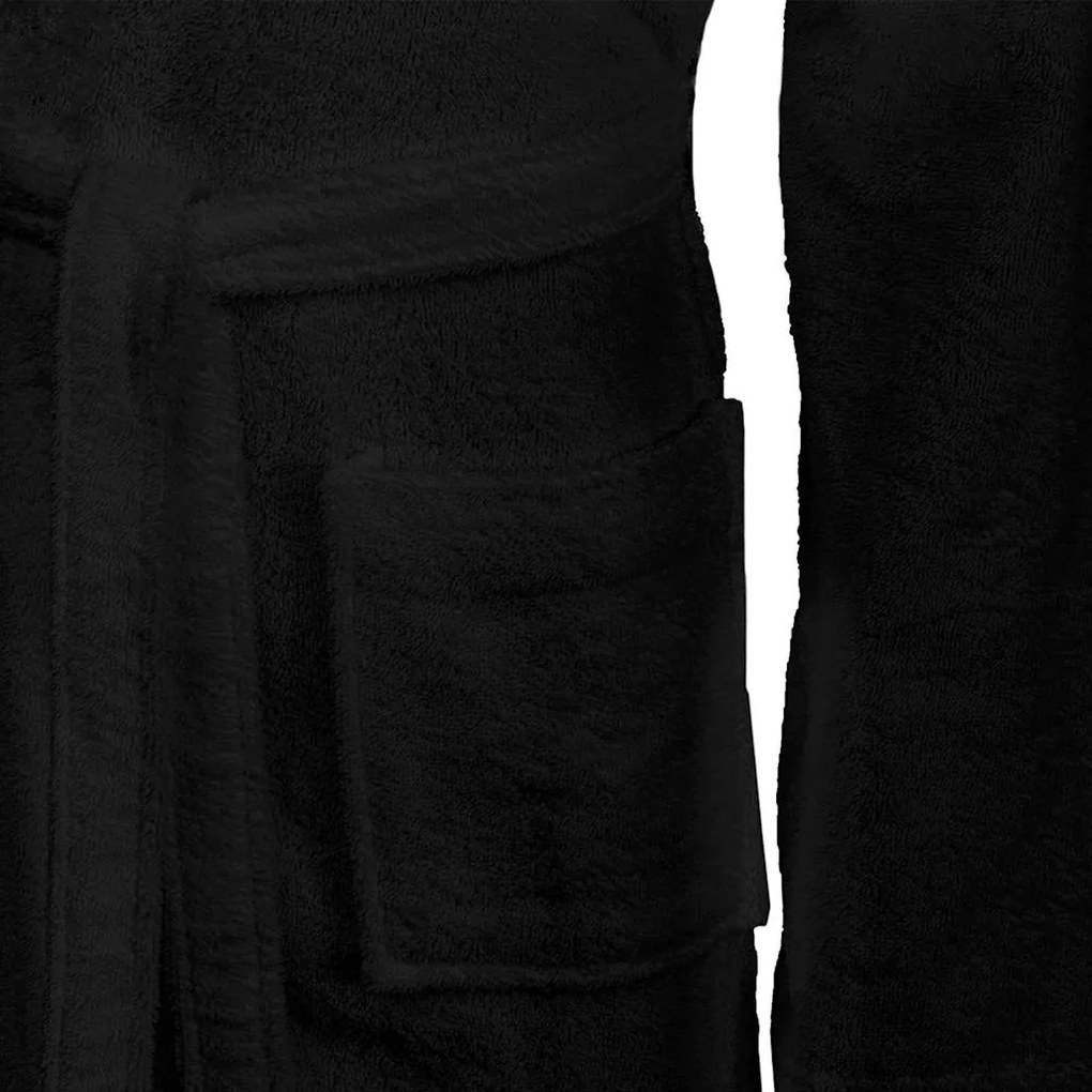 vidaXL Μπουρνούζι KINN Μαύρο XXL Βαμβάκι