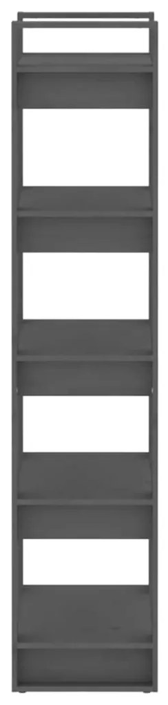 vidaXL Βιβλιοθήκη/Διαχωριστικό Χώρου Γκρι 60x35x160 εκ. Μασίφ Ξύλο