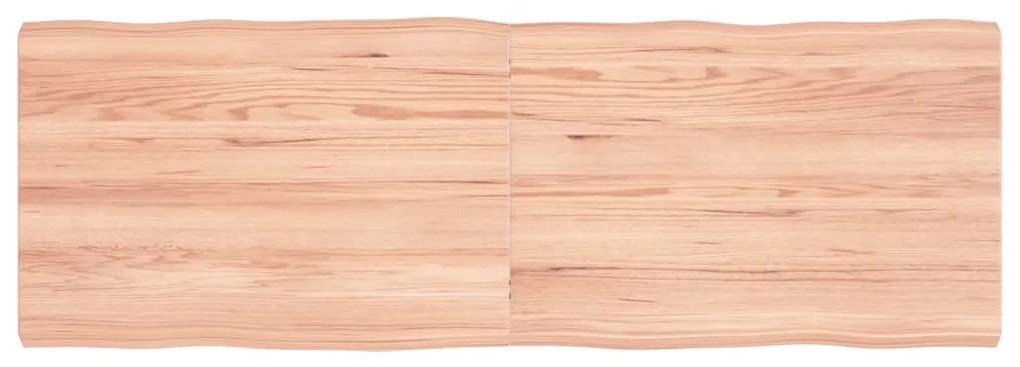 vidaXL Επιφ Τραπεζιού Αν Καφέ 120x40x(2-4)εκ.Ακατέργ. Μασίφ Ξύλο Δρυός