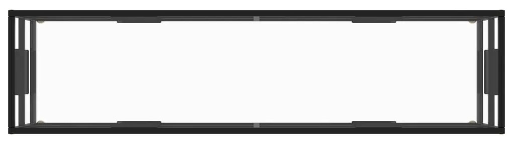 vidaXL Έπιπλο Τηλεόρασης με Ψημένο Γυαλί Μαύρο 160 x 40 x 40 εκ.