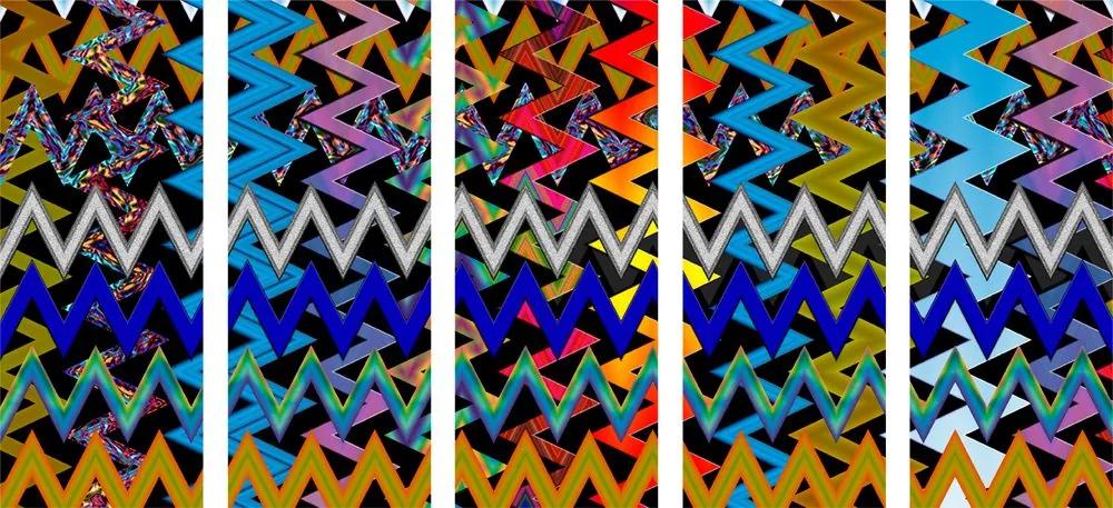 Εικόνα 5 μερών όμορφο μοτίβο σε χρώματα - 100x50