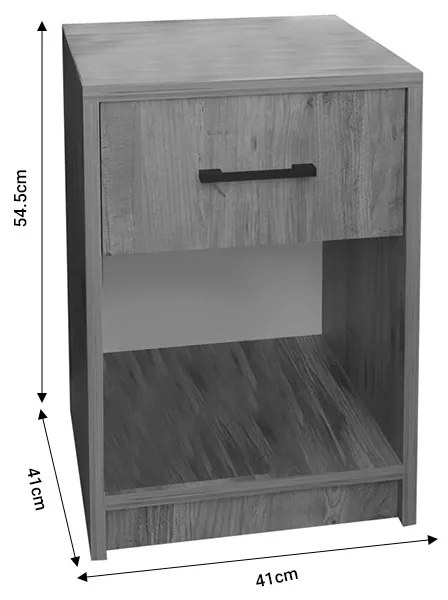 ΚΟΜΟΔΙΝΟ PONIL PAKOWORLD ΛΕΥΚΟ ΜΕΛΑΜΙΝΗΣ 41X41X54.5ΕΚ