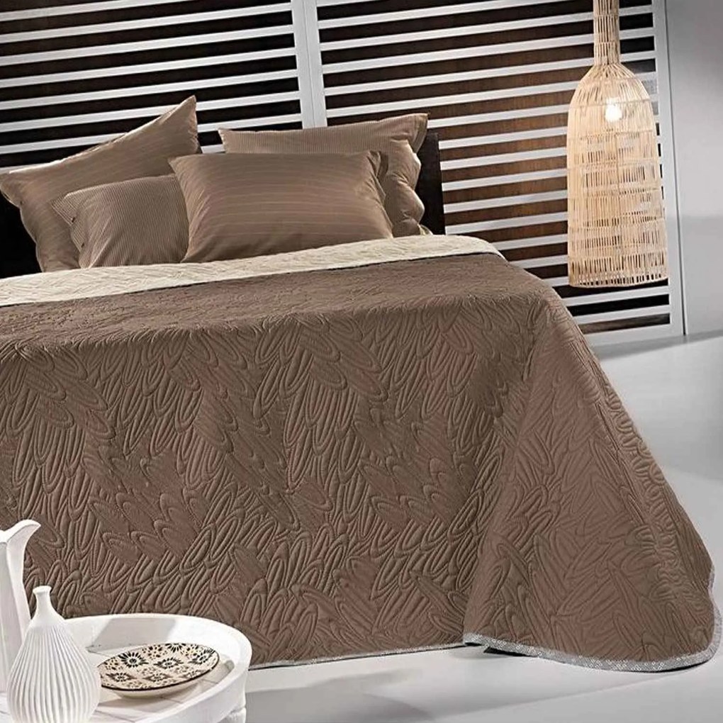 Κουβερλί Fusion Wenge-Sand Guy Laroche Υπέρδιπλο 230x250cm Microfiber