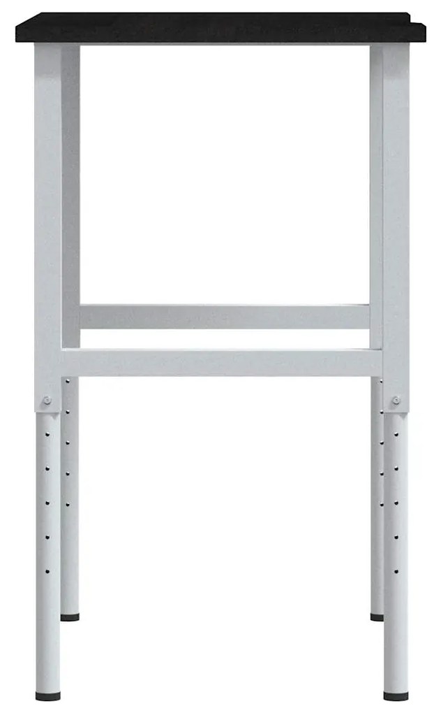 vidaXL πάγκος εργασίας σκούρο καφέ 80x60x(71,5-98) cm μασίφ ξύλο δρυς