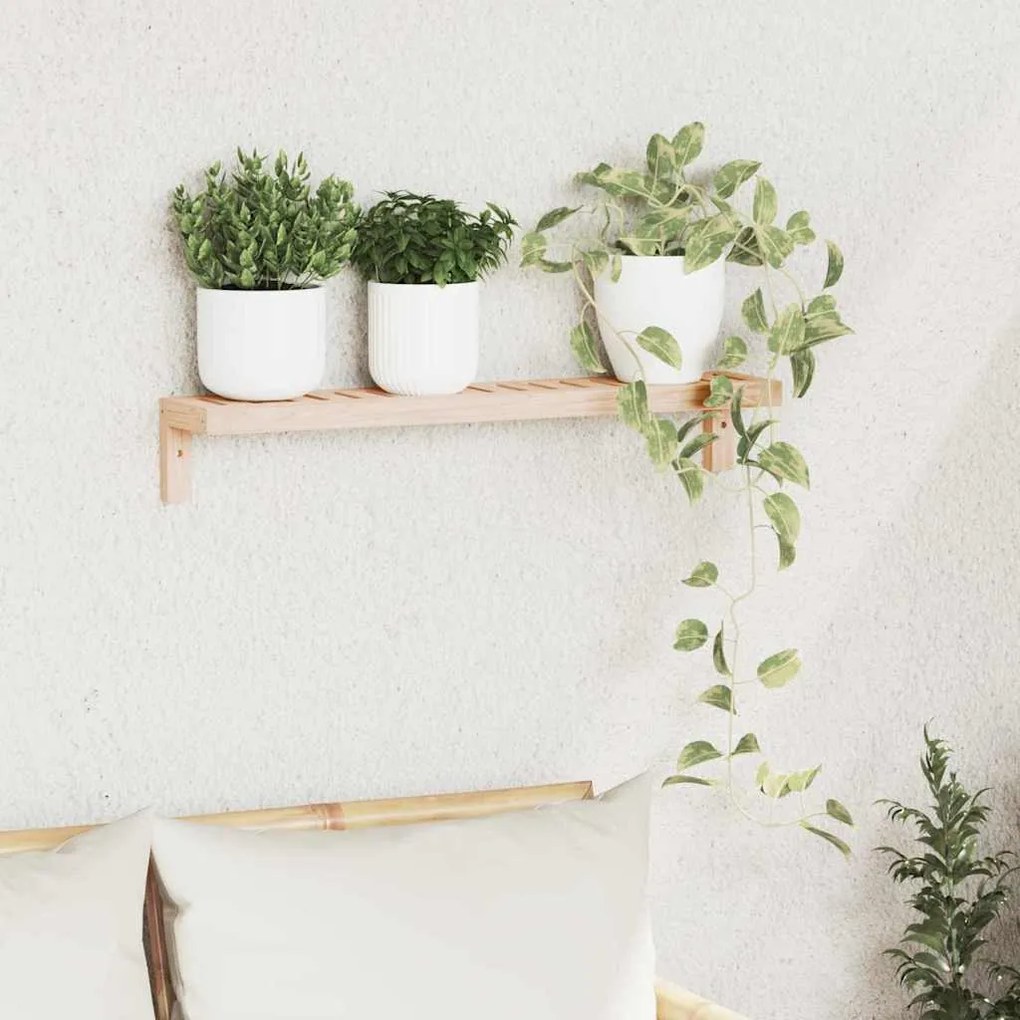 Ράφι Τοίχου Κρεμαστό Επιτοίχιο Φυσικό 62 x 10 x 12,5 εκ