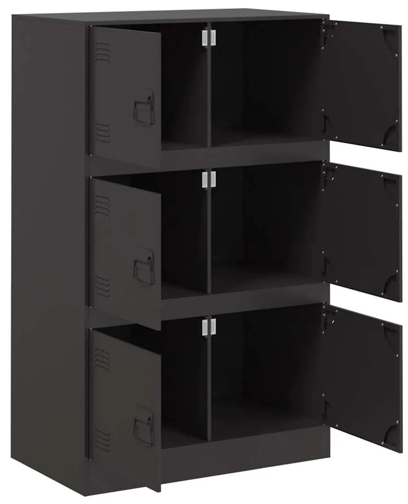 vidaXL Ντουλάπι Μαύρο 67x39x107 εκ. από Ατσάλι