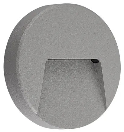 Απλίκα Φωτιστικό Τοίχου IP65 LED 3W 3000K Στρογγυλό SLIM ACA-SLIM41-Γκρι SLIM41