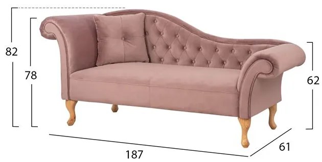 ΑΝΑΚΛΙΝΔΡΟ T.CHESTERFIELD ΣΑΠΙΟ ΜΗΛΟ ΒΕΛΟΥΔΟ NIOVI HM3007.05 ΑΡ.ΜΠΡΑΤΣO 187x61x82Yεκ - 0513511 - HM3007.05