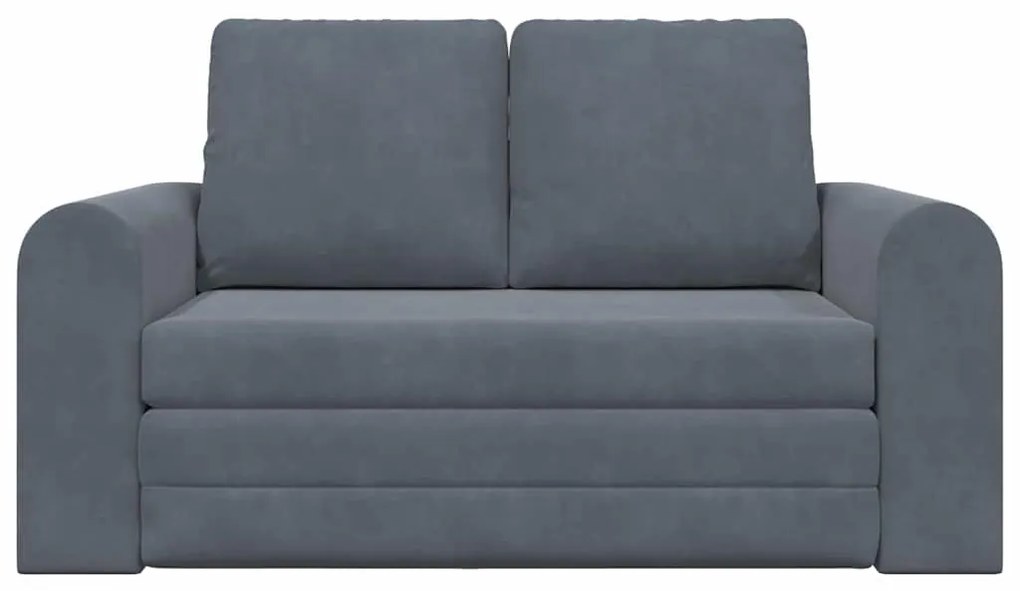 vidaXL Κρεβάτι καναπές Σκούρο γκρι 148 x 71 x 83 εκ. Βελούδο