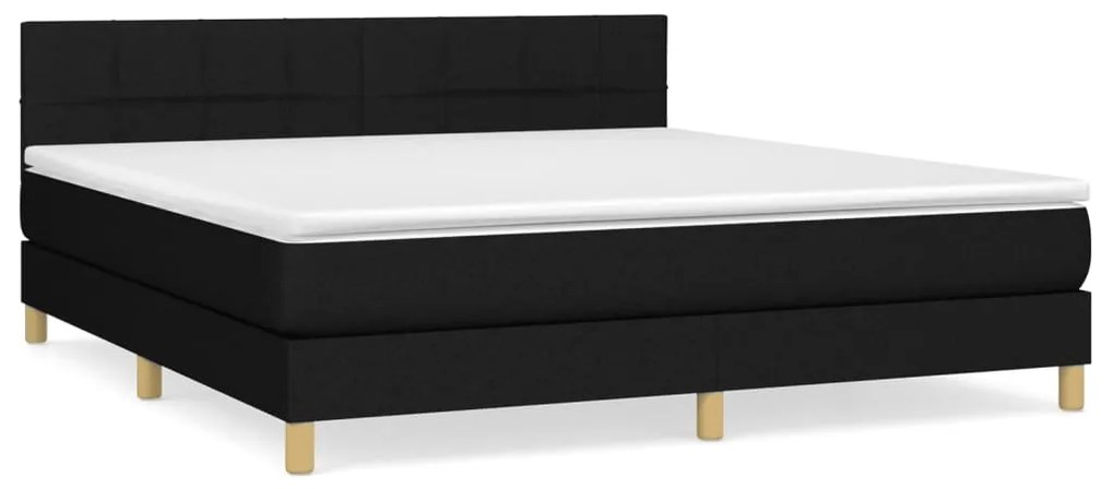 ΚΡΕΒΑΤΙ BOXSPRING ΜΕ ΣΤΡΩΜΑ ΜΑΥΡΟ 160X200 ΕΚ. ΥΦΑΣΜΑΤΙΝΟ 3140627