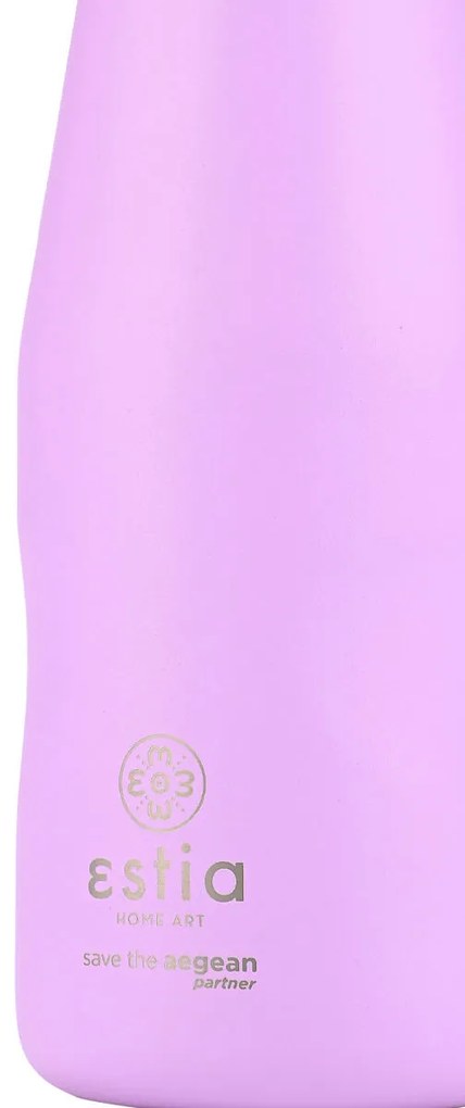 ESTIA ΘΕΡΜΟΣ TRAVEL FLASK SAVE THE AEGEAN 350ml LAVENDER PURPLE