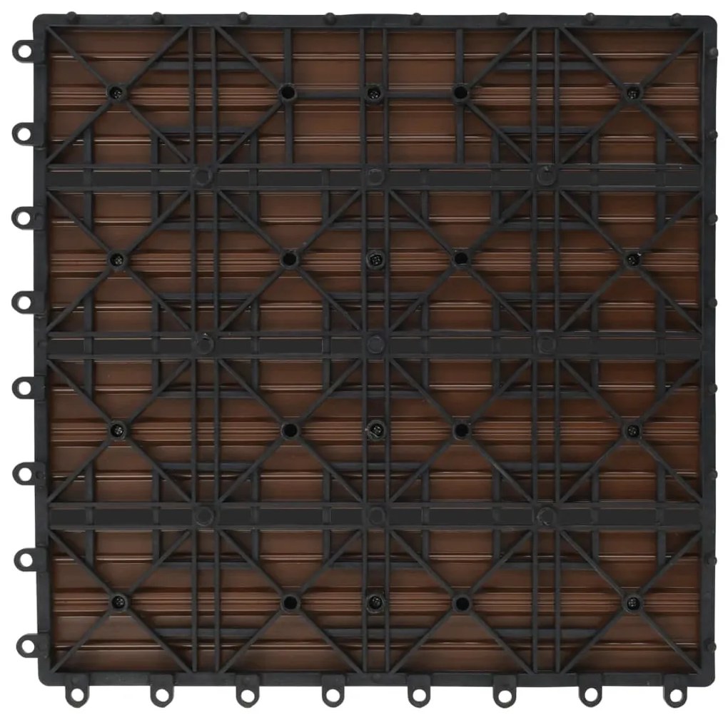 vidaXL Πλακάκια Deck 22 τεμ. Καφέ 30 x 30 εκ. 2 μ² από WPC