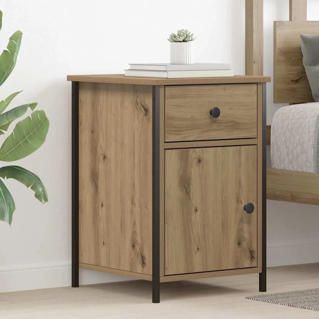 vidaXL Κομοδίνο artisan δρυς 40 x 42 x 60 εκ. Επεξεργασμένο ξύλο