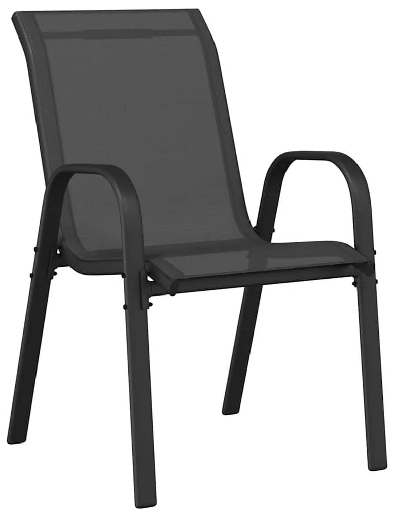 vidaXL Σετ Μπιστρό Κήπου 3 pcs Μαύρο Ατσάλι