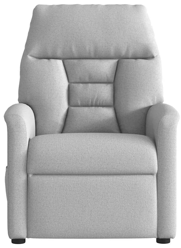 vidaXL καρέκλα ανάκλισης μασάζ Cloud Grey Fabric