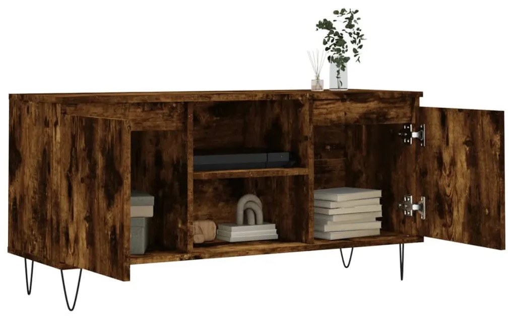 vidaXL Έπιπλο Τηλεόρασης Καπνιστή Δρυς 104 x 35 x 50 εκ. Επεξεργ. Ξύλο
