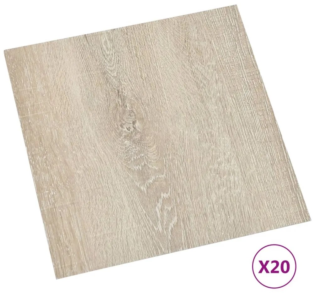 vidaXL Δάπεδο Αυτοκόλλητο Μπεζ 20 Τεμαχίων 1,86 μ² από PVC