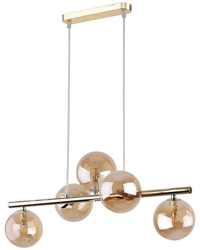 Φωτιστικό Οροφής - Ράγα Estera Gold 4549 5xG9 6W 63x115cm Gold TK Lighting