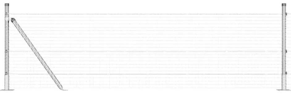 vidaXL Στύλος Περιφράξεων Ασημί 25 x 0,5 μ (25 x 25 χιλιοστά υλικό)