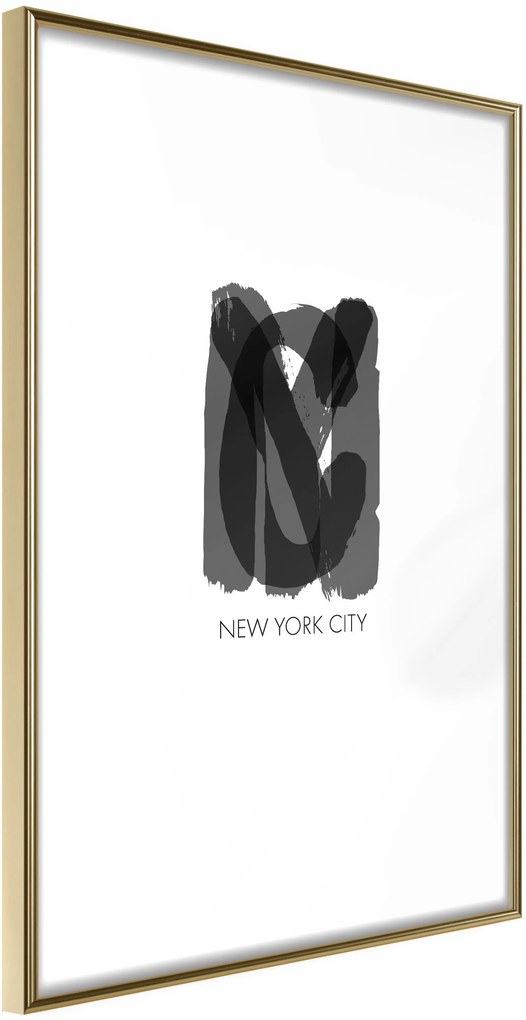 Αφίσα - NYC - 30x45 - Χρυσό - Χωρίς πασπαρτού