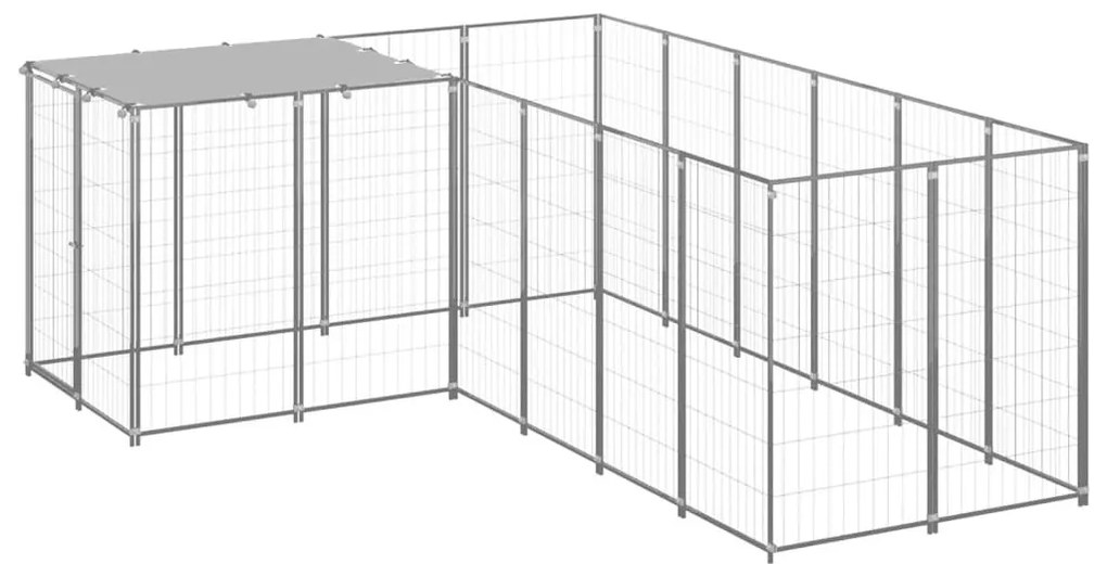 Σπιτάκι Σκύλου Ασημί 4,84 μ² Ατσάλινο   - Ασήμι