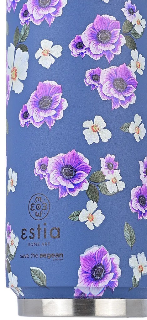 Ποτήρι Θερμός Travel Cup Save The Aegean Garden Blue 500ml - Estia