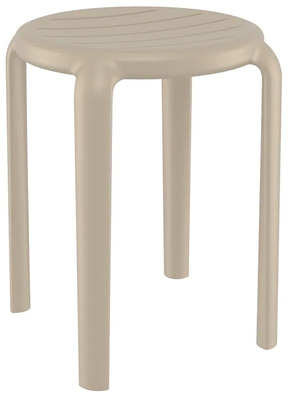 TOM 45εκ. ΣΚΑΜΠΟ TAUPE ΠΟΛ/ΝΙΟΥ SIESTA 34X34X45εκ.