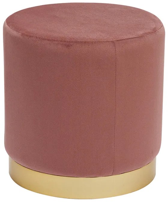 Σκαμπό Dash pakoworld βελούδο σάπιο μήλο-χρυσό Φ35x35εκ