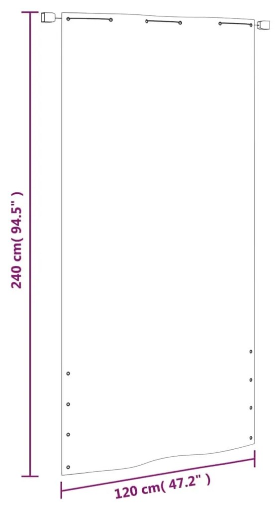 vidaXL Διαχωριστικό Βεράντας Ανοιχτό Πράσινο 120x240 εκ. Ύφασμα Oxford