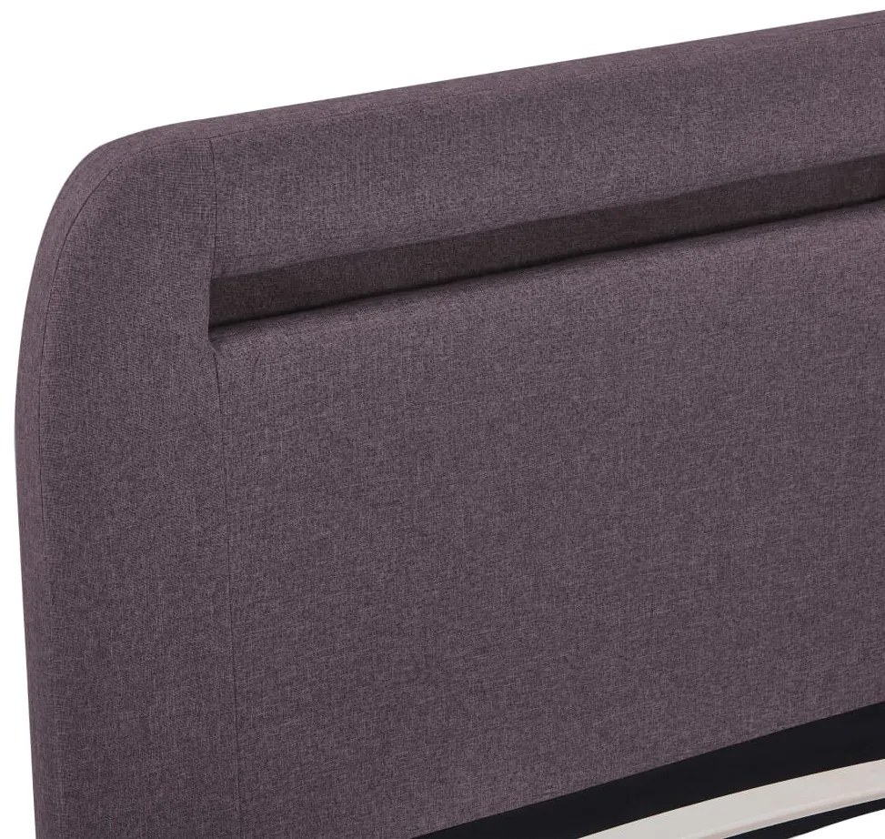 vidaXL Πλαίσιο Κρεβατιού με LED Χρώμα Taupe 160 x 200 εκ. Υφασμάτινο