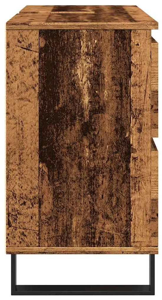 vidaXL Ντουλάπι νιπτήρα μπάνιου Παλιό ξύλο 80x33x60 cm