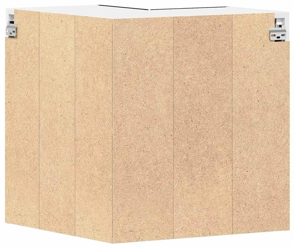 vidaXL Κρεμαστό ντουλάπι με ράφι Lyon Μαύρη Οξυά 57 x 57 x 60 εκ