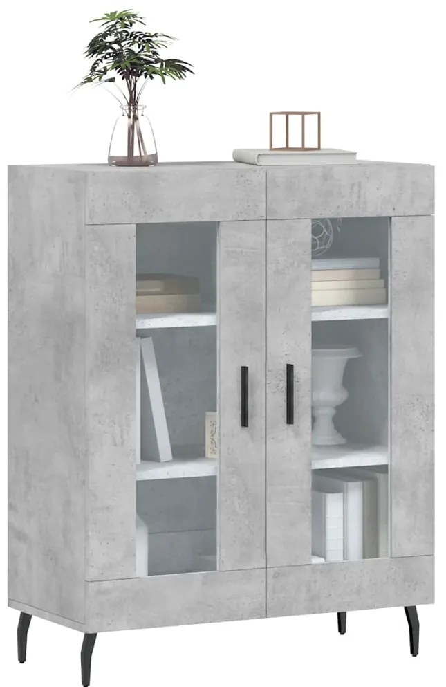 vidaXL Ντουλάπι Γκρι Σκυροδέματος 69,5x34x90 εκ. Επεξεργασμένο Ξύλο