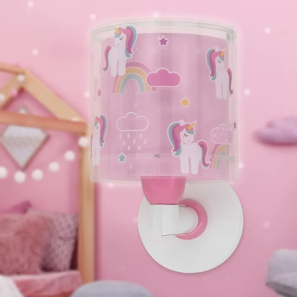 Φωτιστικό Παιδικό Απλίκα Επίτοιχη 20xΗ15cm 1xE27 Ango Unicorns 41599