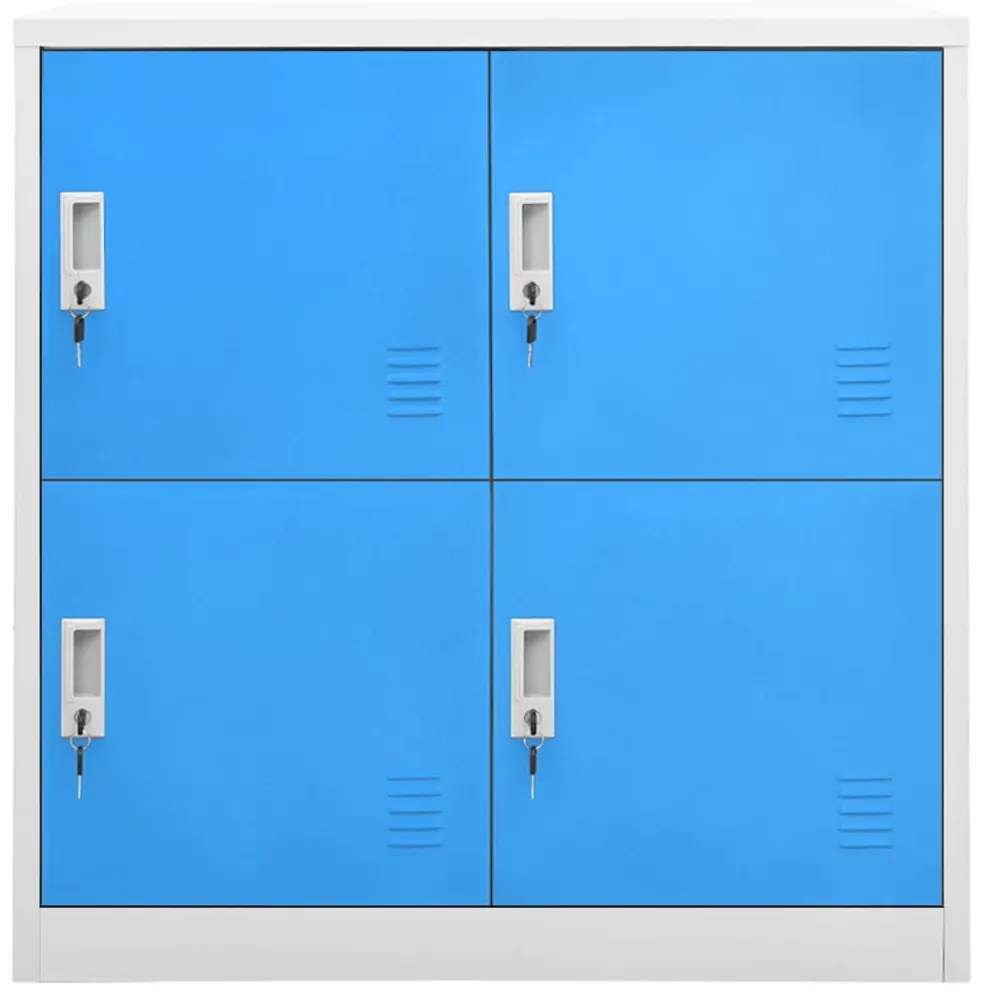 vidaXL Φοριαμός Ανοιχτό Γκρι / Μπλε 90 x 45 x 92,5 εκ. Ατσάλινος