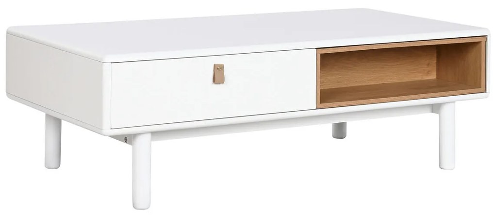 Τραπεζάκι Καφέ Home ESPRIT Λευκό Φυσικό Πολυουρεθάνιο Ξύλο MDF 120 x 60 x 40 cm