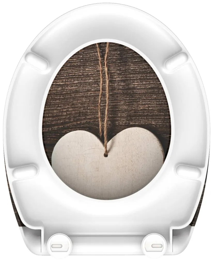 SCHÜTTE Κάθισμα Λεκάνης WOOD HEART Soft-Close &amp; Σχέδιο από Duroplast - Πολύχρωμο