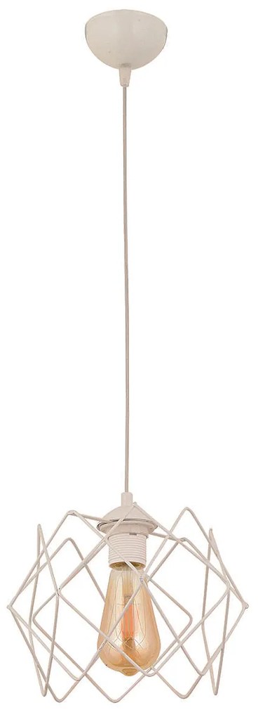 Φωτιστικό Κρεμαστό MOK Λευκό Μέταλλο 25x72cm