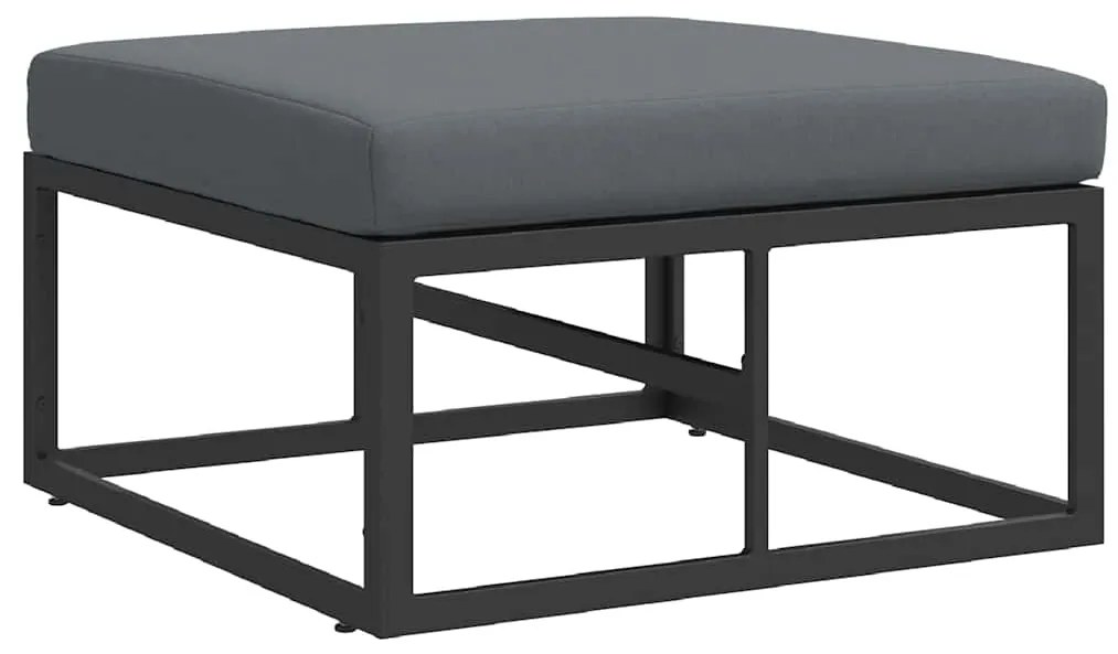 vidaXL Σετ Καναπέ Κήπου με μαξιλάρι 7 pcs Μαύρο Αλουμίνιο
