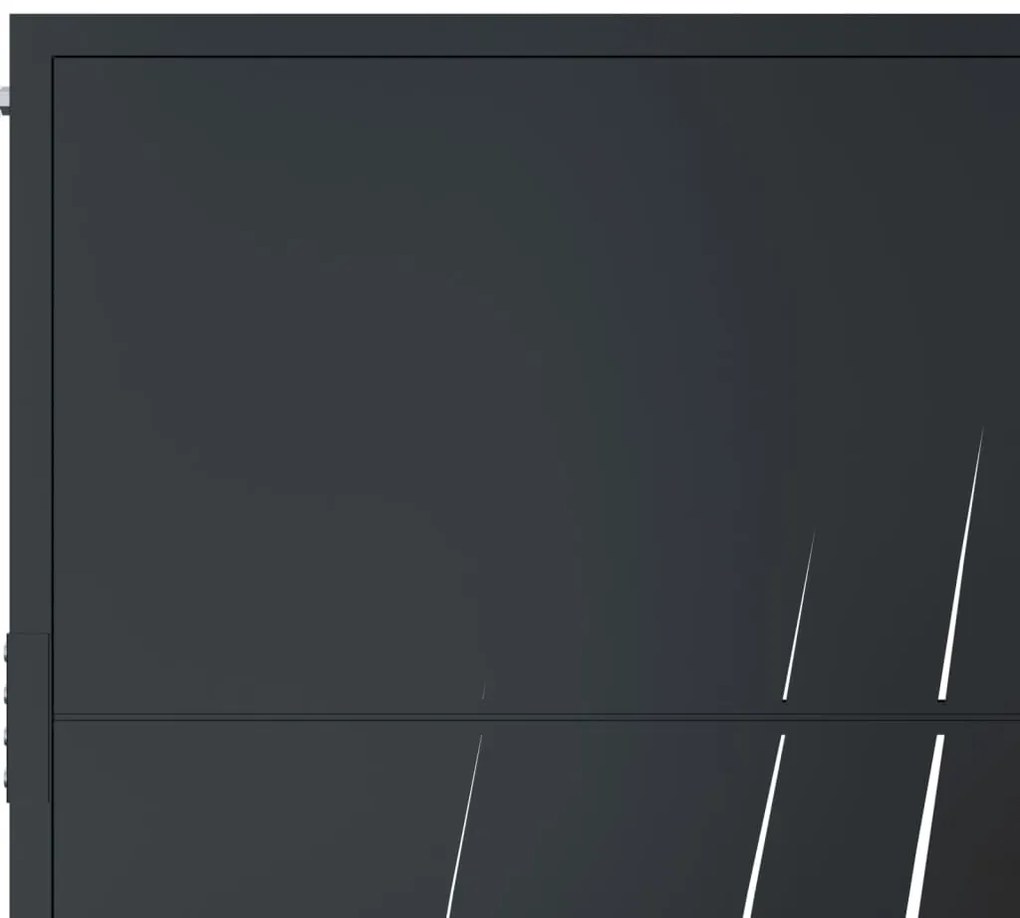 vidaXL Πόρτα Κήπου Ανθρακί 100x175 εκ. Σχέδιο Χαλυβδόφυλλου από Ατσάλι