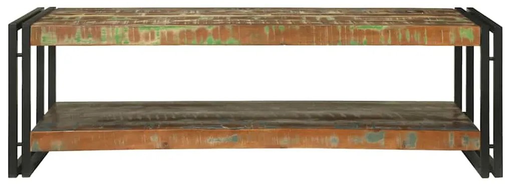 vidaXL Τραπεζάκι σαλονιού Πολύχρωμο Στερεό Ανακτηθέν Ξύλο