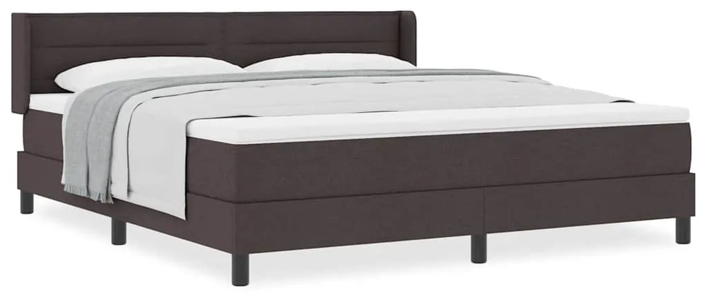 vidaXL Κρεβάτι box spring με στρώμα με στρώμα Σκούρο Καφέ 180 x 200 cm